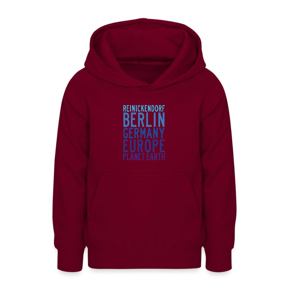 Reinickendorf Planet Earth - Teenager Hoodie - Bordeaux