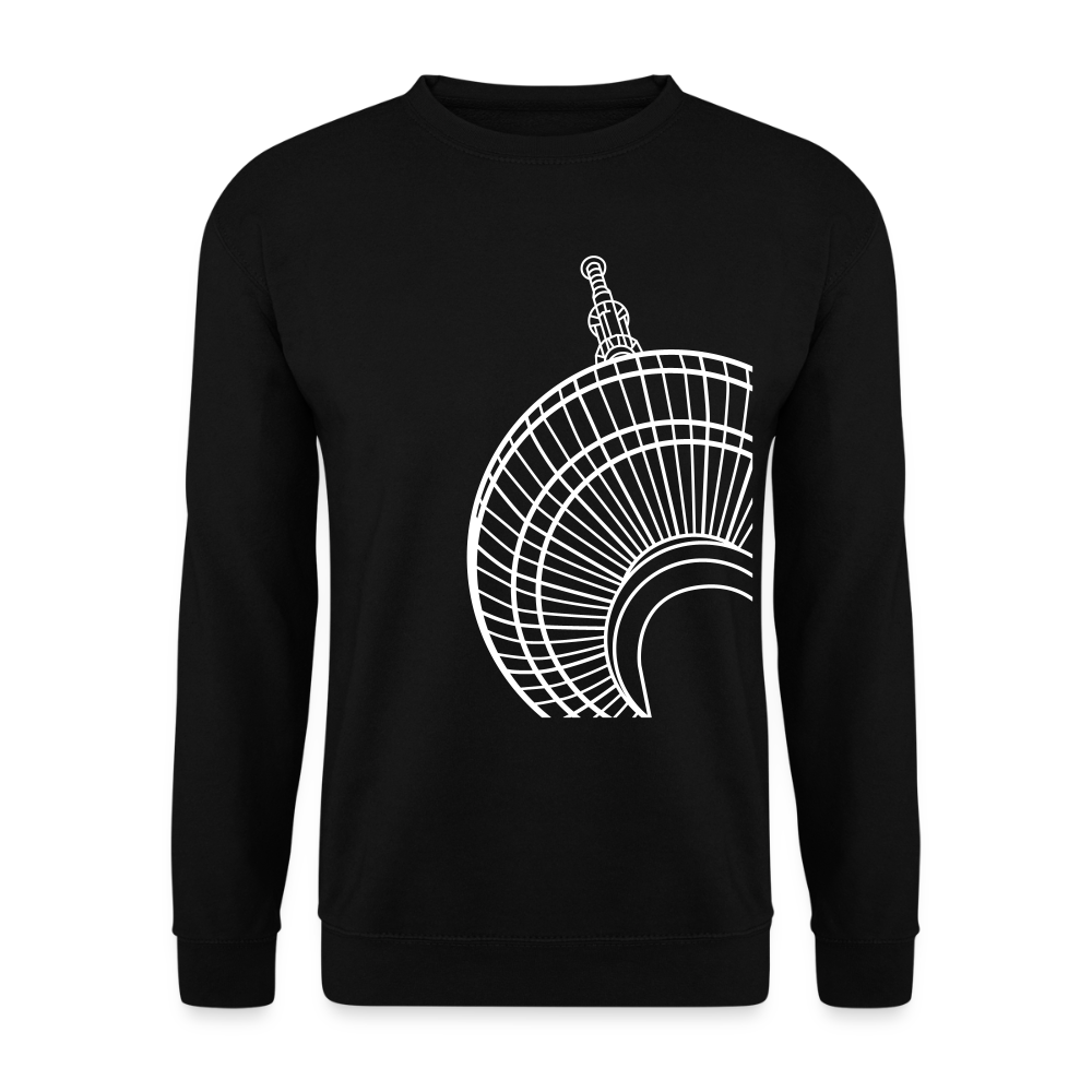 Der Turm von unten - weiß - Unisex Pullover - Schwarz