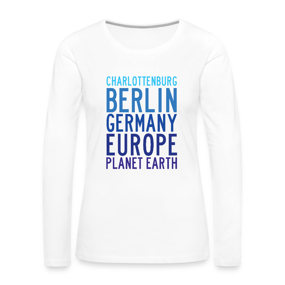 Charlottenburg - Earth - Frauen Premium Langarmshirt - Weiß