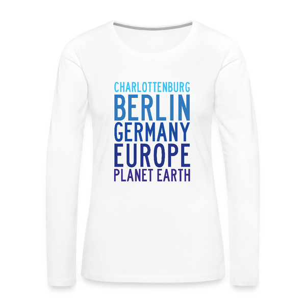 Charlottenburg - Earth - Frauen Premium Langarmshirt - Weiß