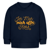 Jeh mah nich uffn Keks gelb - Baby Bio Pullover - Navy