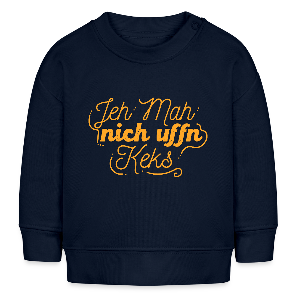 Jeh mah nich uffn Keks gelb - Baby Bio Pullover - Navy