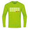 030 Berlin - Männer Sport Langamshirt - Neongrün