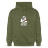 Pass ma uff Keule - Hoodie - Militärgrün