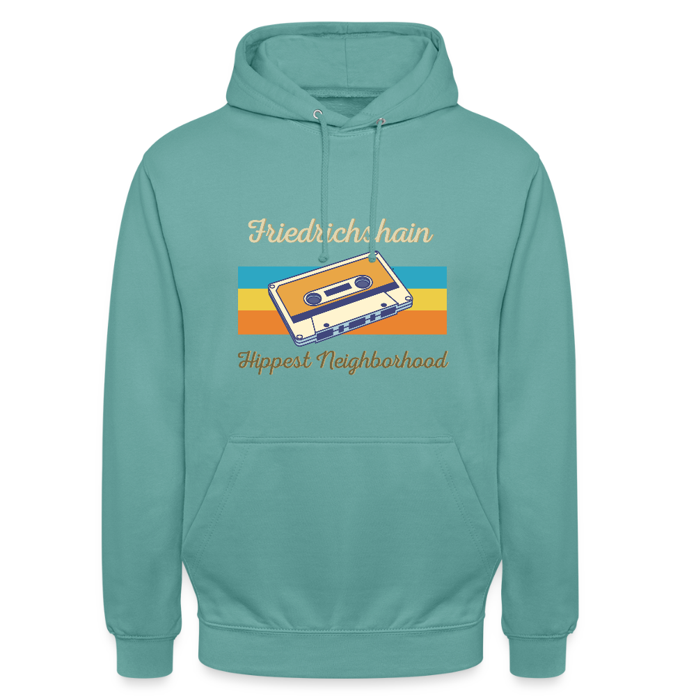 Friedrichshain Hippest Neighborhood - Unisex Hoodie - Pastelltürkis