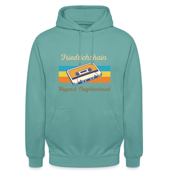 Friedrichshain Hippest Neighborhood - Unisex Hoodie - Pastelltürkis