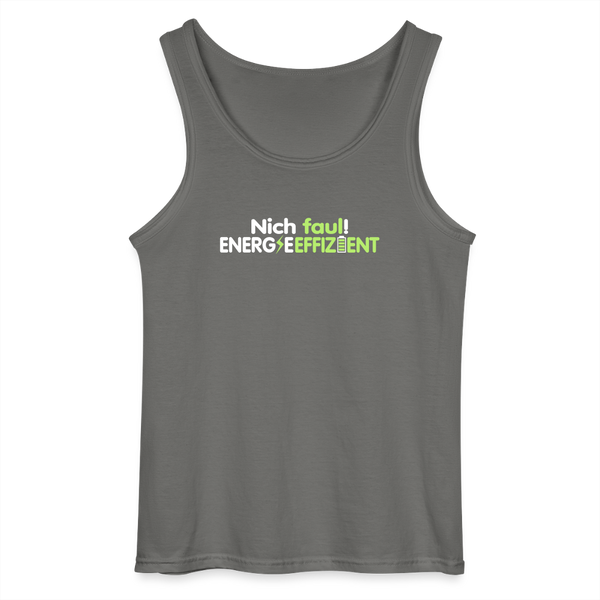 Nich faul! Energieeffizient! - Männer Tank Top - Anthrazit