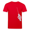 Fernsehturm Geometrie - Unisex Bio T-Shirt - Rot