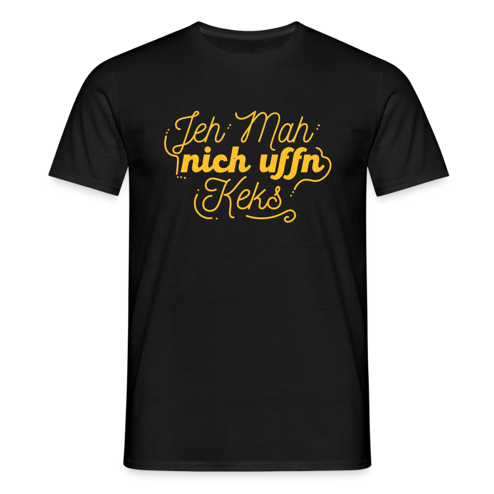 Jeh mah nich uffn Keks gelb - Männer Premium T-Shirt - Schwarz