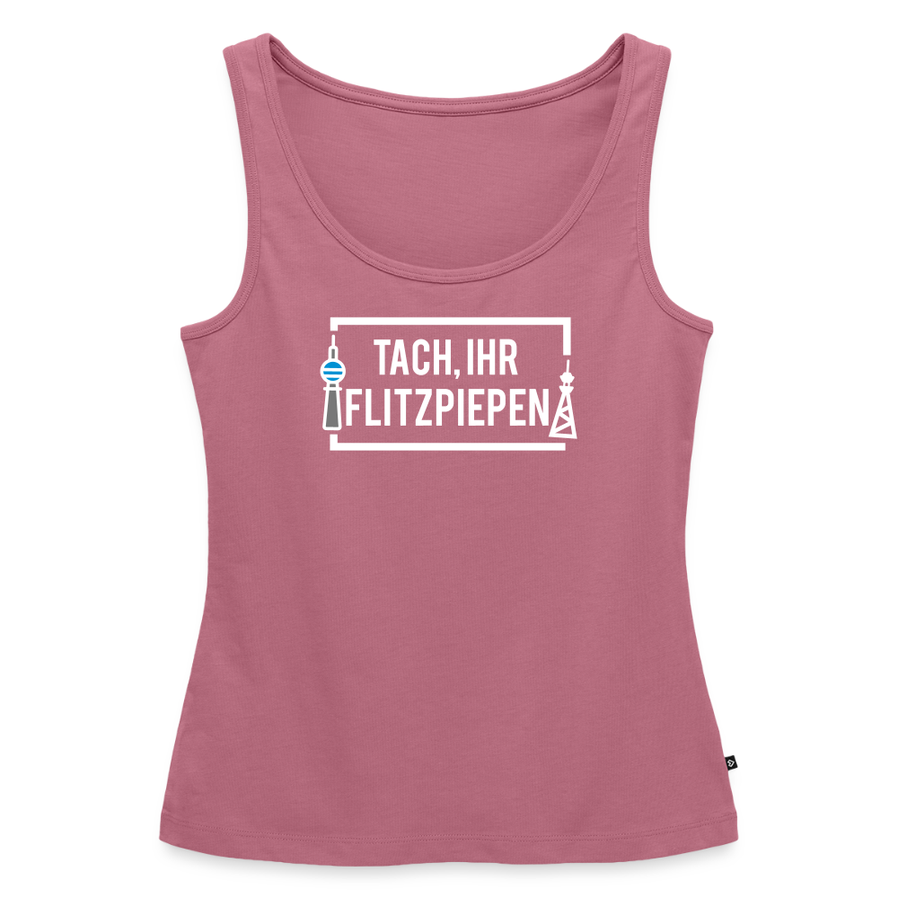 Tach ihr Flitzpiepen - weiß - Frauen Bio Tank Top - Mauve