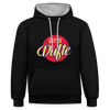 Dit Is Dufte - Kontrast Hoodie - Schwarz/Grau meliert
