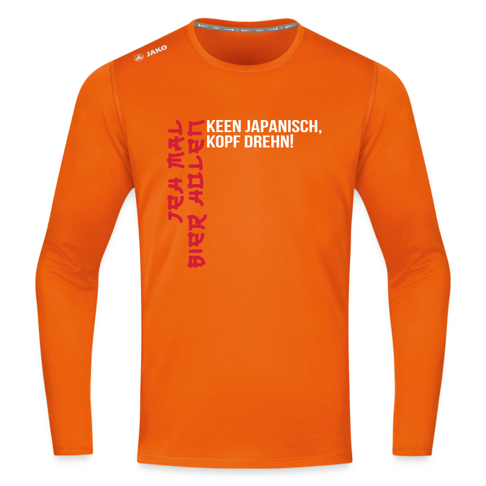Jeh mal Bier holen! - Männer Sport Langamshirt - Neonorange