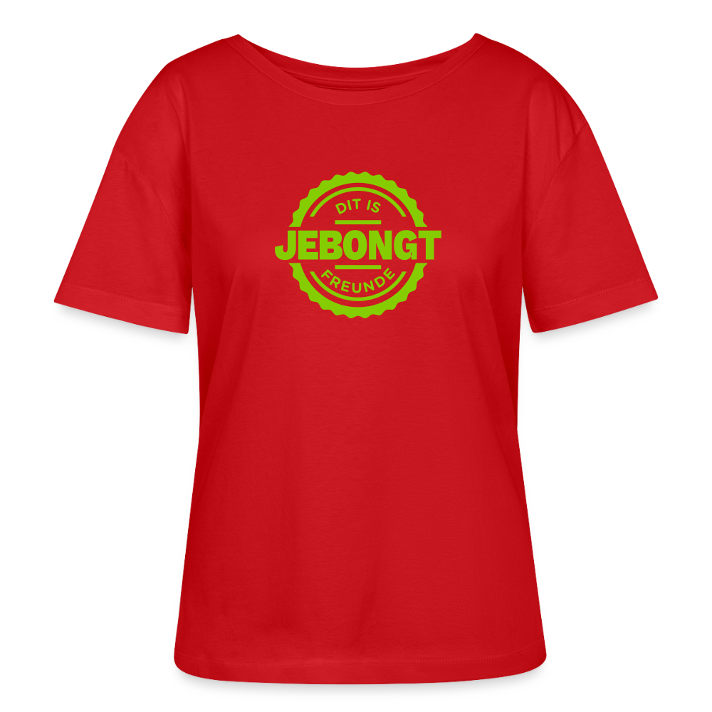 Jebongt Freunde - Relaxed Rundhals Frauen Bio-T-Shirt - Rot