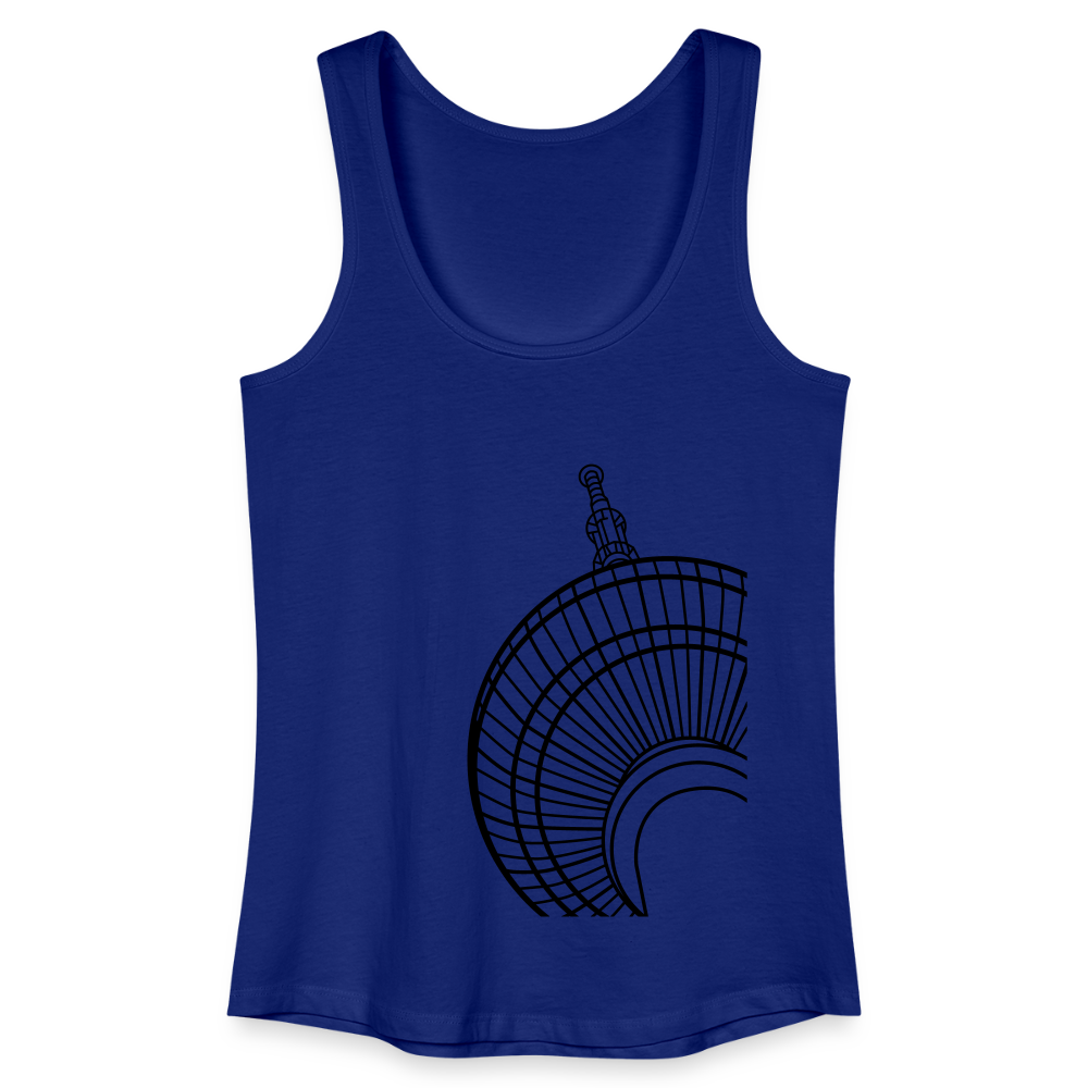 Der Turm von unten - schwarz - Frauen Bio Tank Top - Königsblau