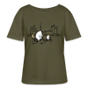 Fahrradtour Berlin - Relaxed Rundhals Frauen Bio-T-Shirt - Khaki