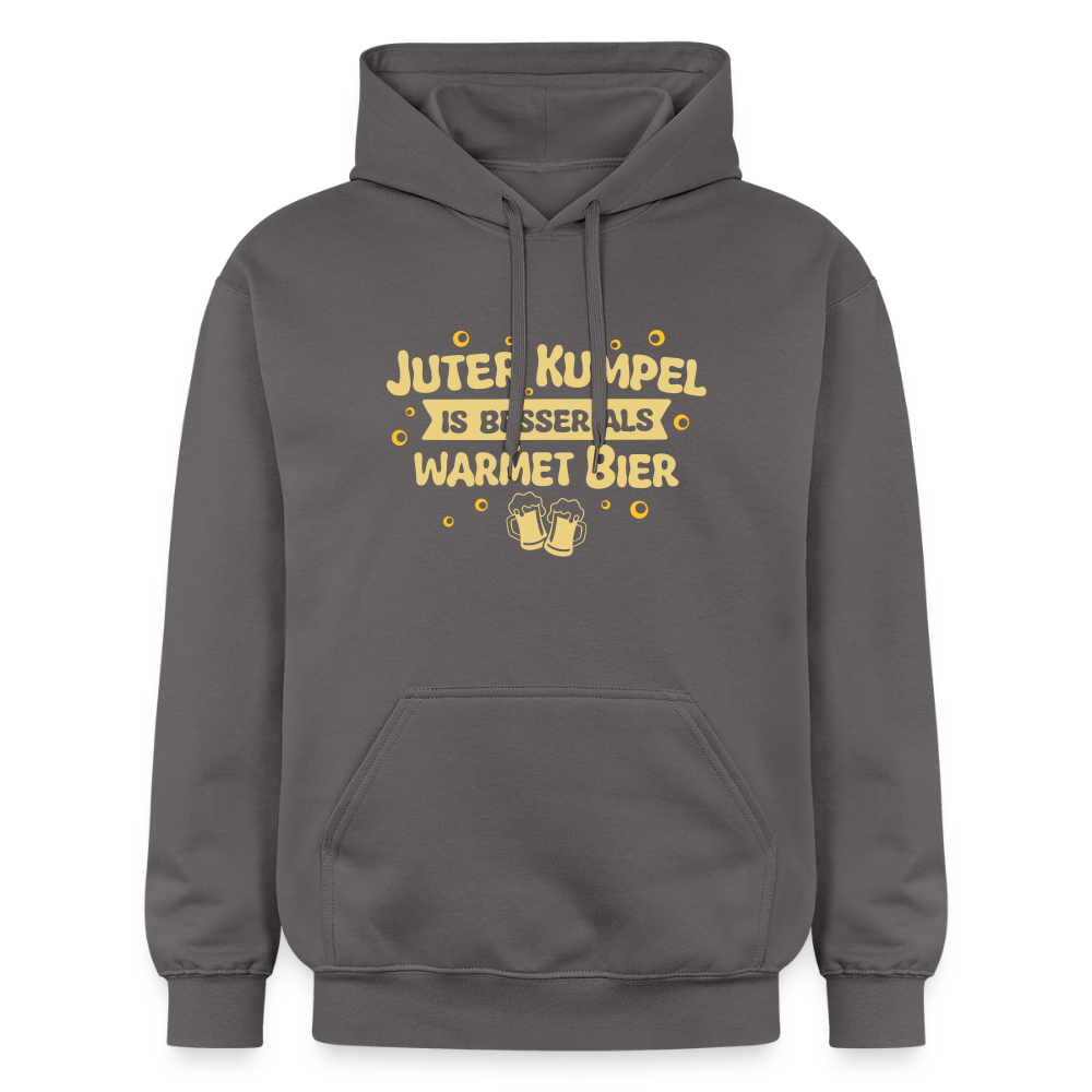 Juter Kumpel ist besser als warmet Bier - Hoodie - Dunkelgrau