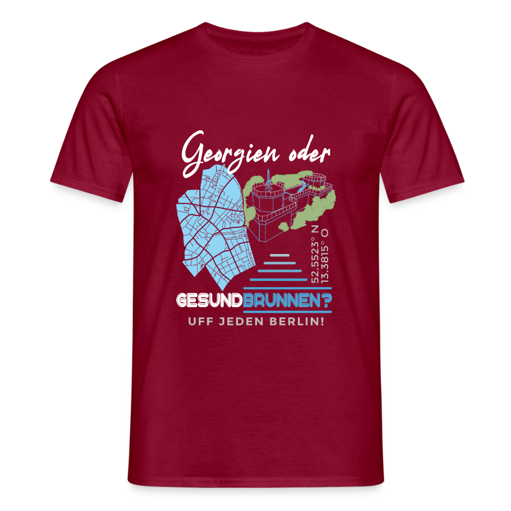 Georgien oder Gesundbrunnen - Männer Premium T-Shirt - Ziegelrot