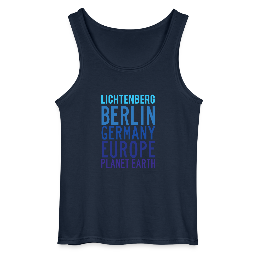 Lichtenberg Planet Earth - Männer Tank Top - Navy