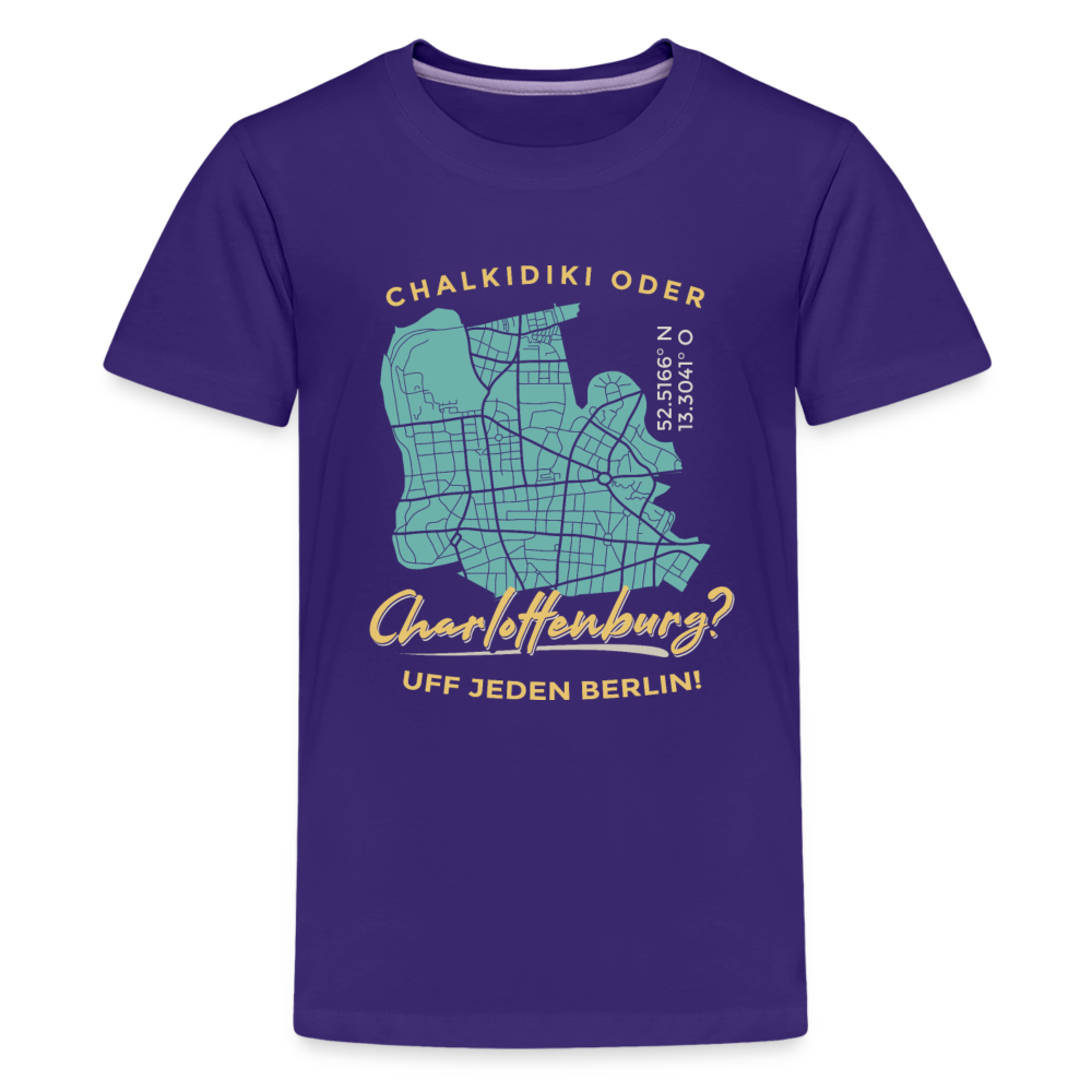 Chalkidiki oder Charlottenburg - Teenager Premium T-Shirt - Lila