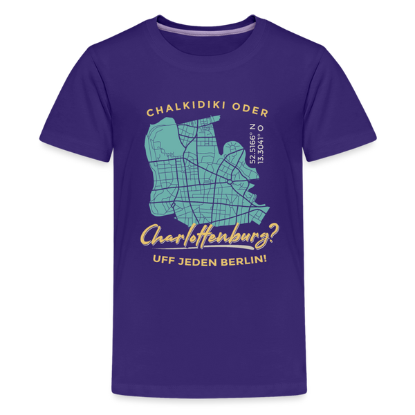 Chalkidiki oder Charlottenburg - Teenager Premium T-Shirt - Lila