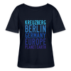 Kreuzberg - Planet Earth - Relaxed Rundhals Frauen Bio-T-Shirt - Navy