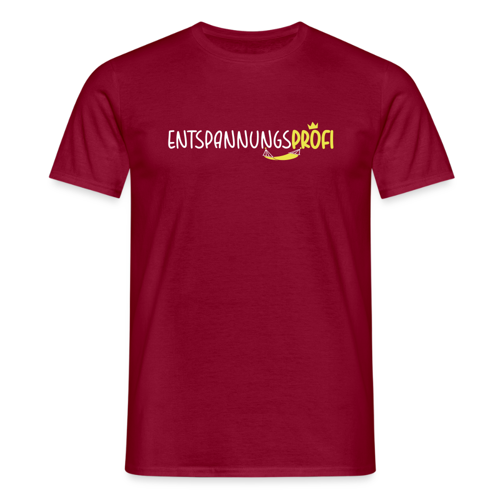 Entspannungsprofi - Männer Premium T-Shirt - Ziegelrot
