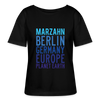 Marzahn Planet Earth - Relaxed Rundhals Frauen Bio-T-Shirt - Schwarz