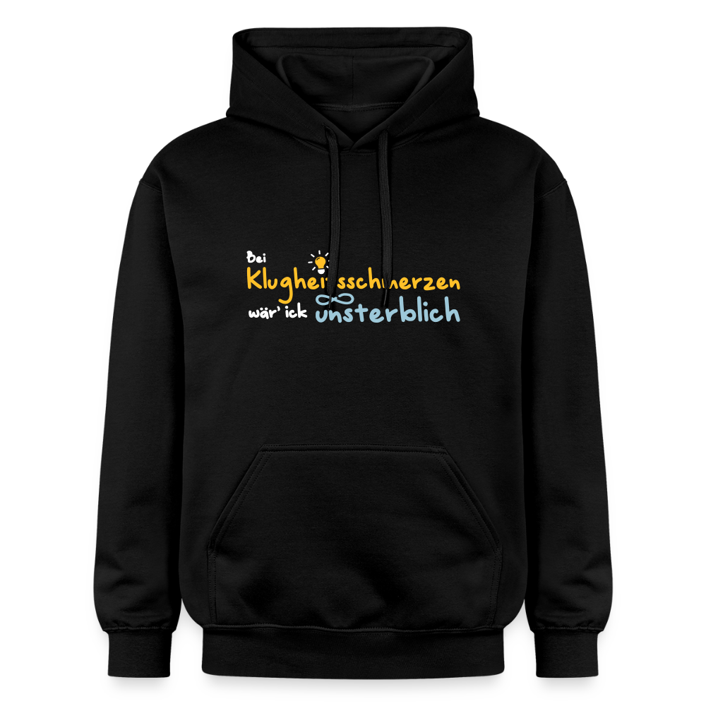 Bei Klugheitsschmerzen wär' ick unsterblich - Hoodie - Schwarz