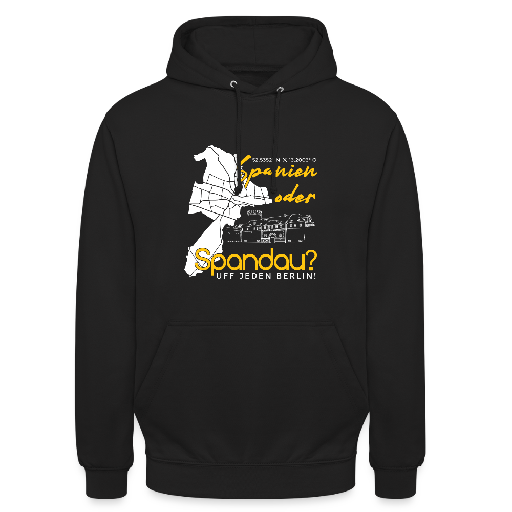 Spanien oder Spandau - Unisex Hoodie - Schwarz