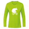 Fahrradbär - Frauen Sport Langarmshirt - Neongrün