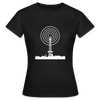 Funkturm im Fokus - Frauen Premium T-Shirt - Schwarz