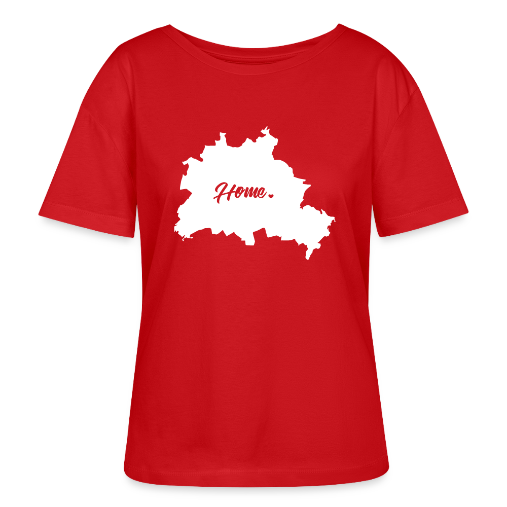 Heimat Berlin - Relaxed Rundhals Frauen Bio-T-Shirt - Rot