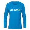 Jeh Weita! - Frauen Sport Langarmshirt - Saphirblau