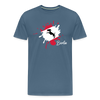 Berlin Klecks Hund - Männer Premium T-Shirt - Blaugrau