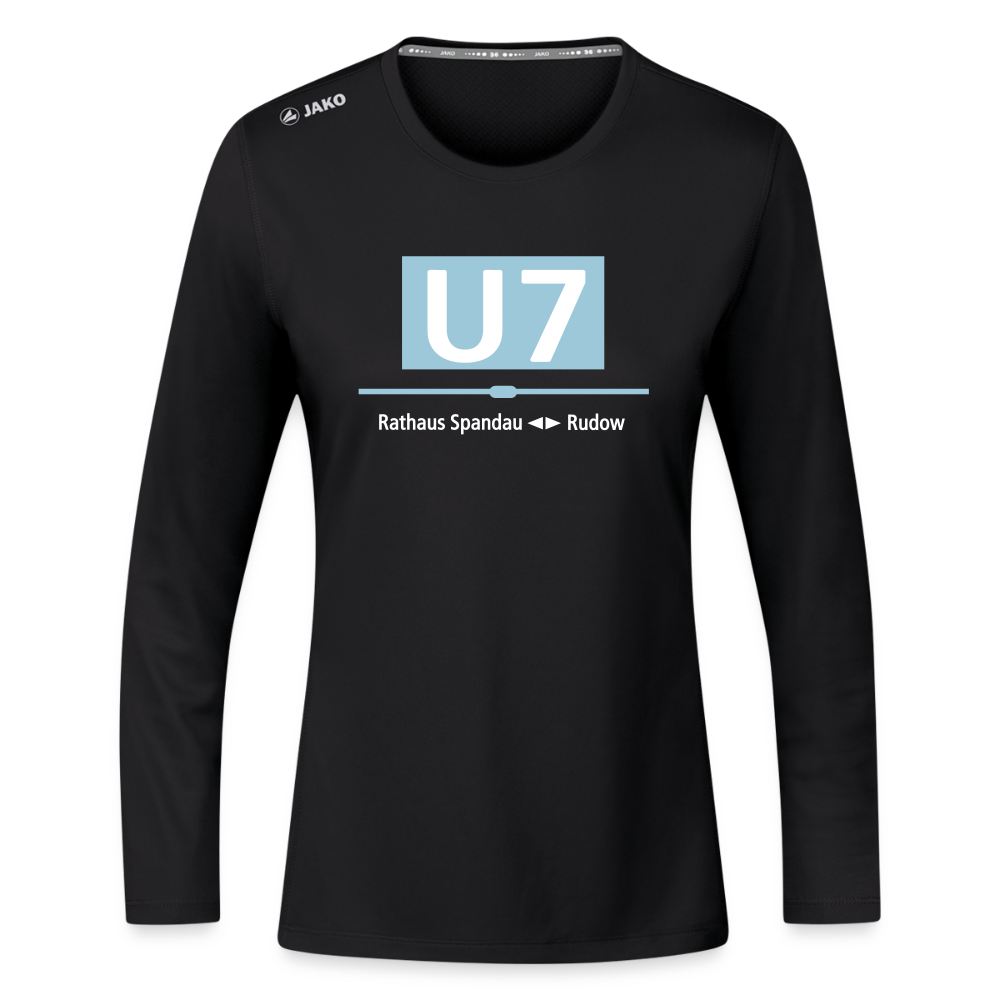 U7 - Frauen Sport Langarmshirt - Schwarz