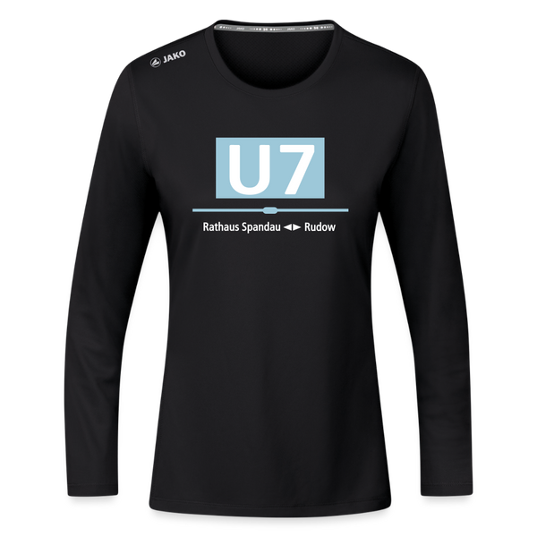 U7 - Frauen Sport Langarmshirt - Schwarz