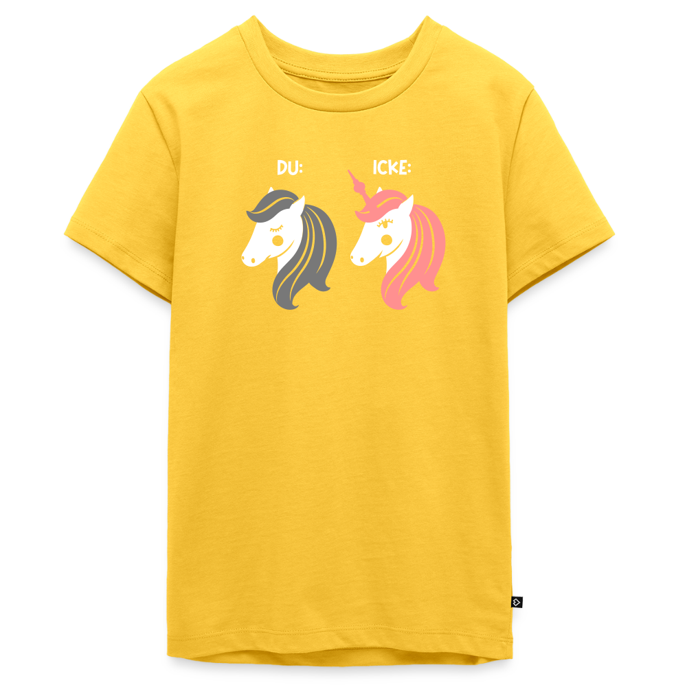 Berliner Einhorn - Teenager Premium T-Shirt - Gelb