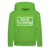 Tach ihr Flitzpiepen - weiß - Kinder Premium Hoodie - Hellgrün