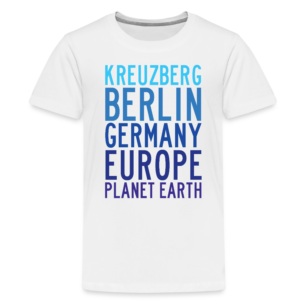 Kreuzberg - Planet Earth - Teenager Premium T-Shirt - Weiß