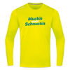 Muckis statt Schnuckis - Männer Sport Langamshirt - Neongelb