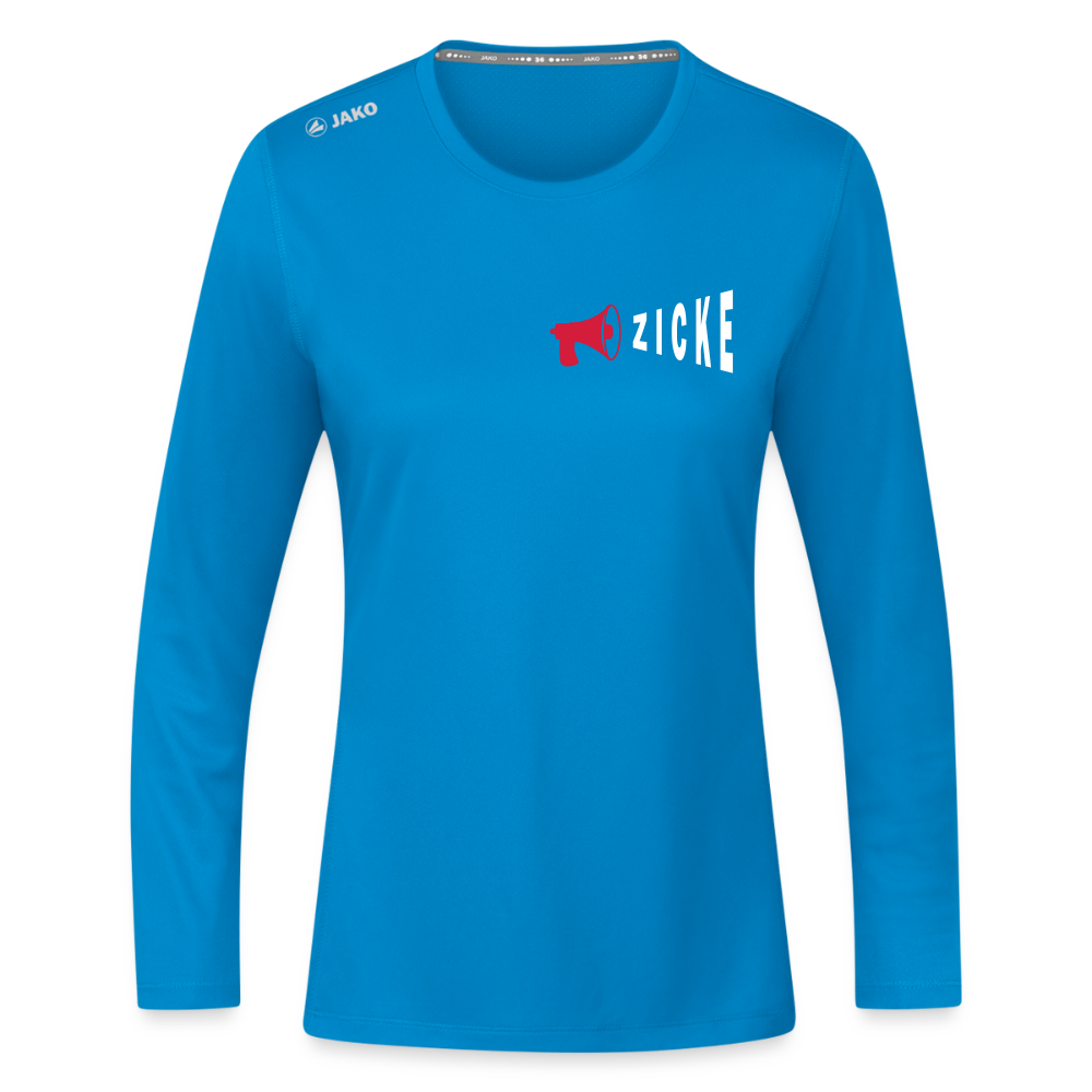 Zicke - Frauen Sport Langarmshirt - Saphirblau