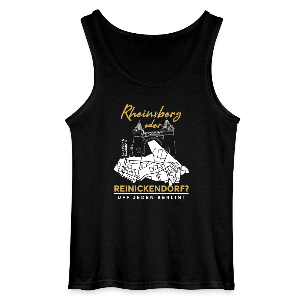 Rheinsberg oder Reinickendorf - Männer Tank Top - Schwarz