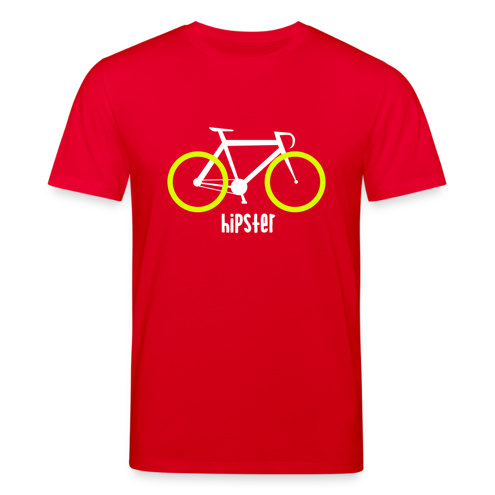 Berlin Hipster Bike - Unisex Bio T-Shirt - Rot