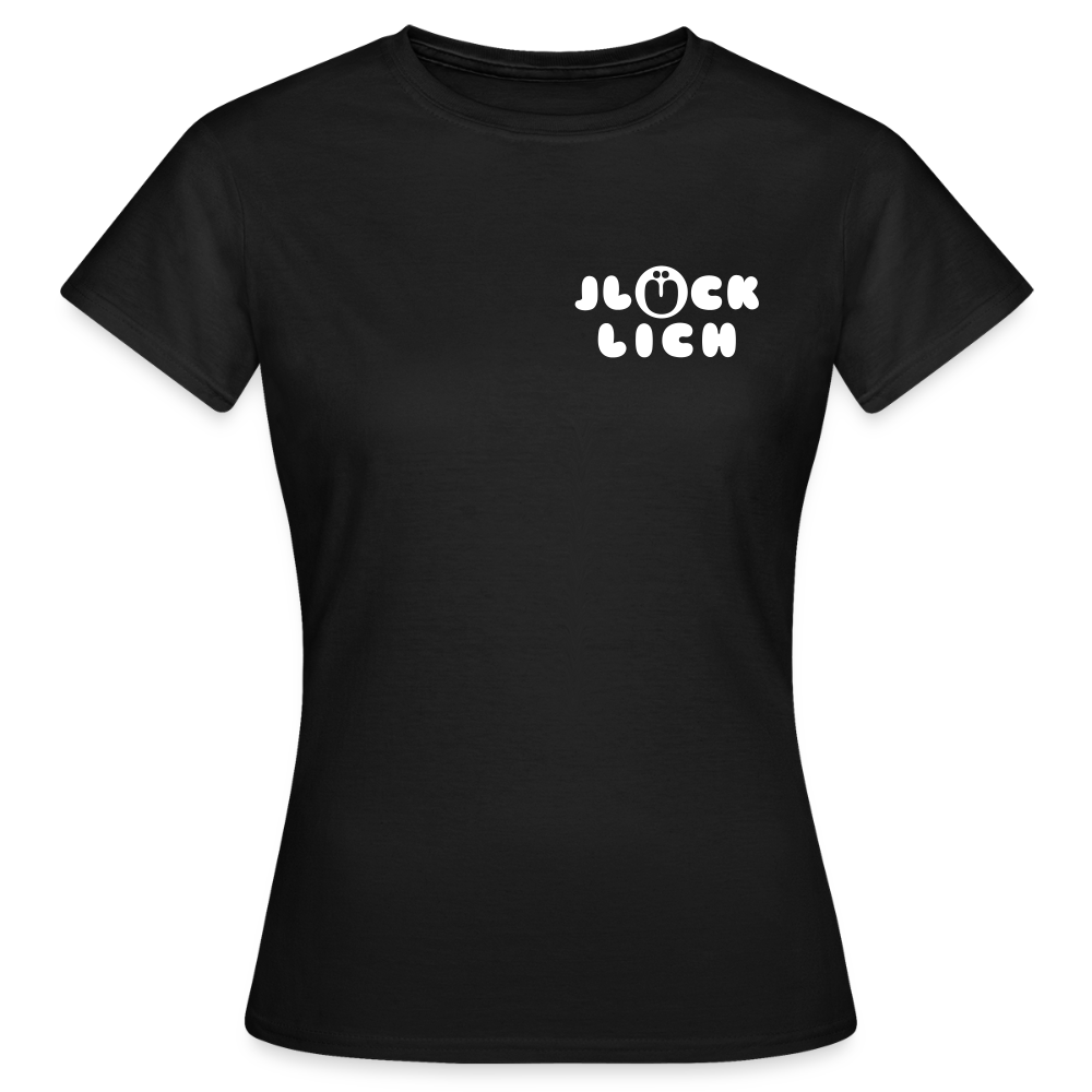 Jlücklich - Frauen Premium T-Shirt - Schwarz