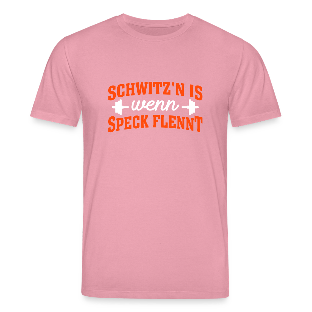 Schwitz'n is wenn Speck flennt - Unisex Bio T-Shirt - Lila Traum