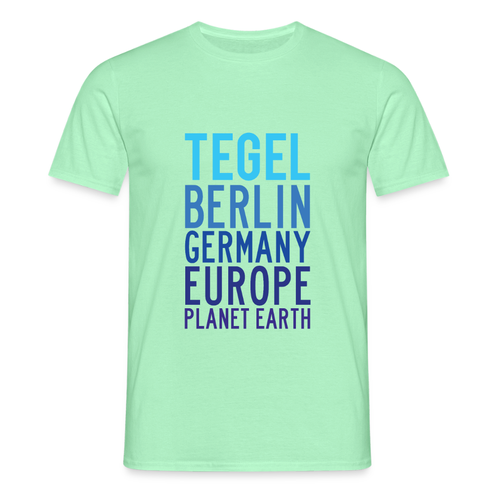 Tegel Planet Earth - Männer Premium T-Shirt - Mintgrün