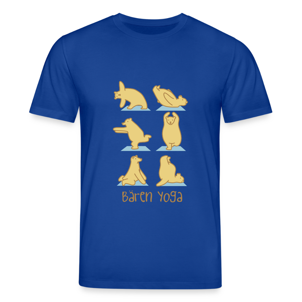 Bären Yoga - Unisex Bio T-Shirt - Dunkelblau
