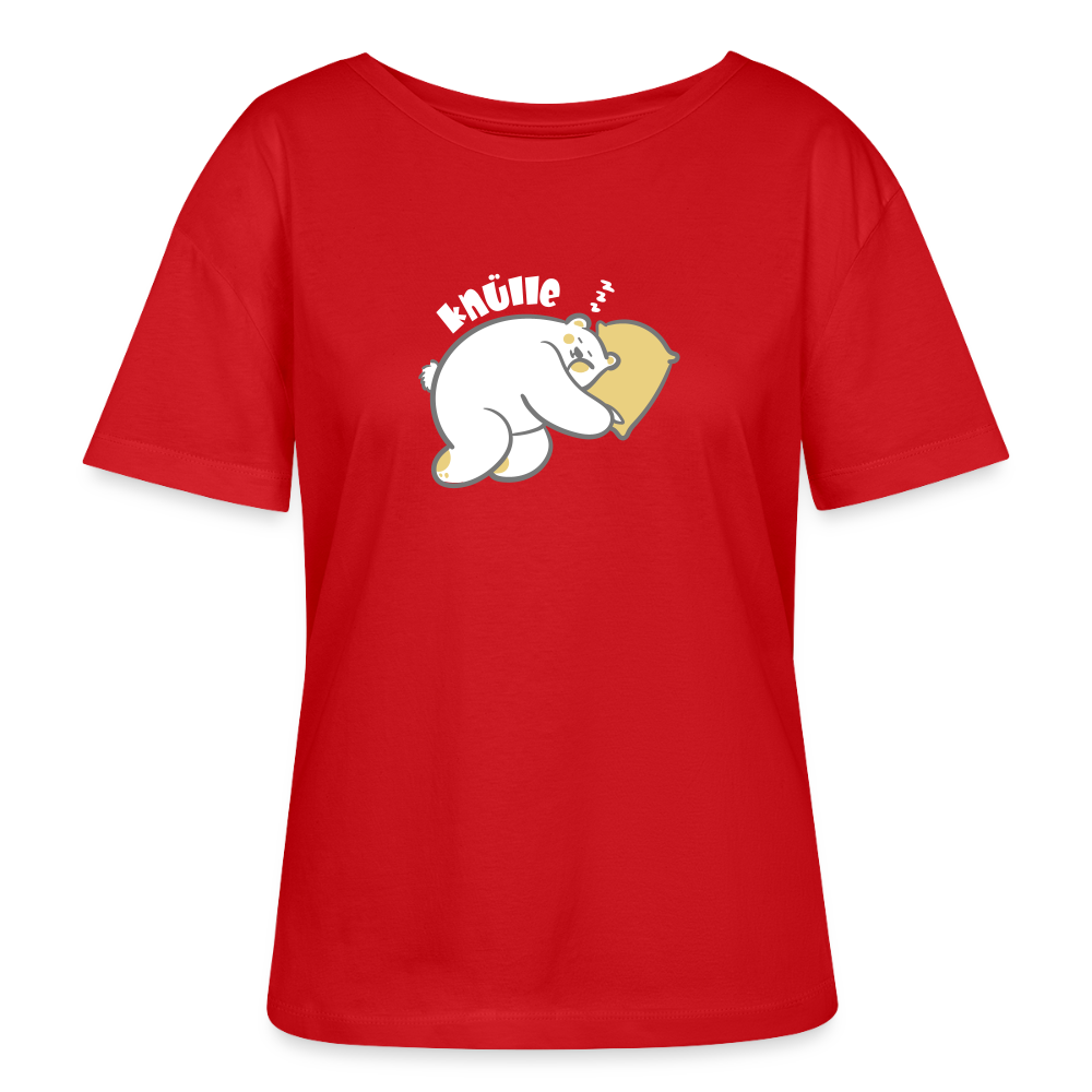 Knülle - Relaxed Rundhals Frauen Bio-T-Shirt - Rot