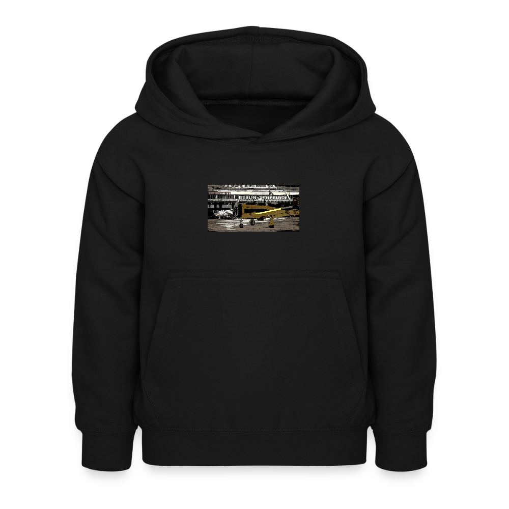 Tempelhof Flugzeug - Kinder Hoodie - Schwarz