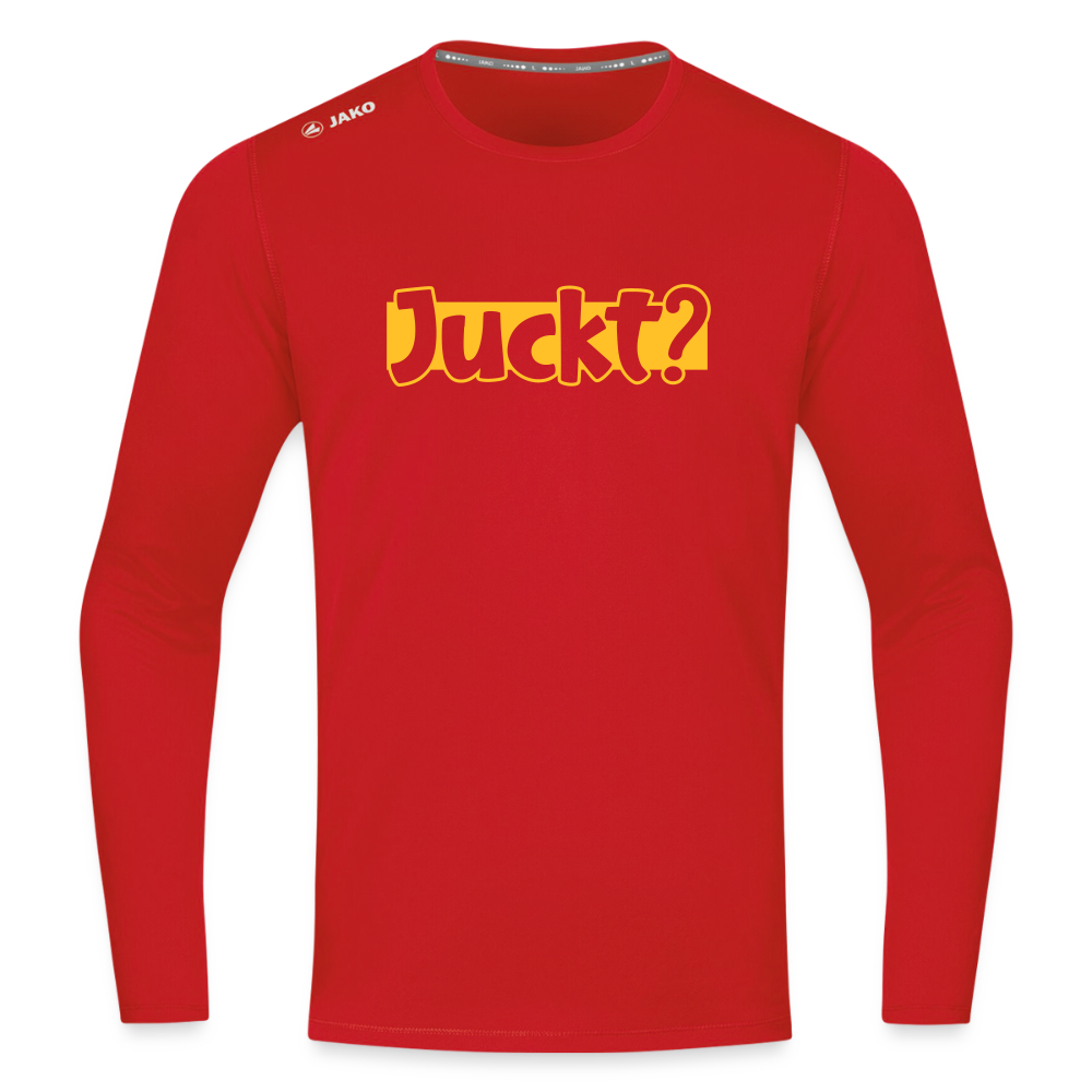 Juckt? - Männer Sport Langamshirt - Rot